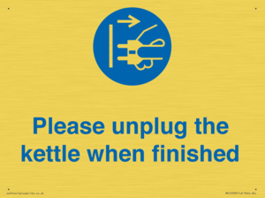 Please unplug the kettle when finished